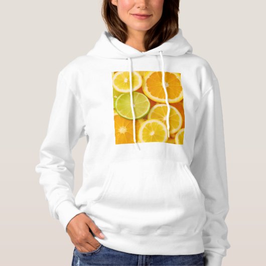 Sweat met verse citrusvruchten - Citron, oran Hoodie (Voorkant)