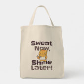 Sweat Now, Shine Later - Schattigee Fitness Cat Wo Tote Bag (Achterkant)