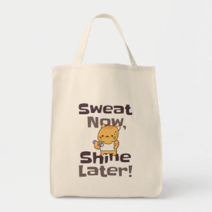 Sweat Now, Shine Later - Schattigee Fitness Cat Wo Tote Bag