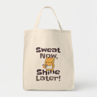 Sweat Now, Shine Later - Schattigee Fitness Cat Wo Tote Bag