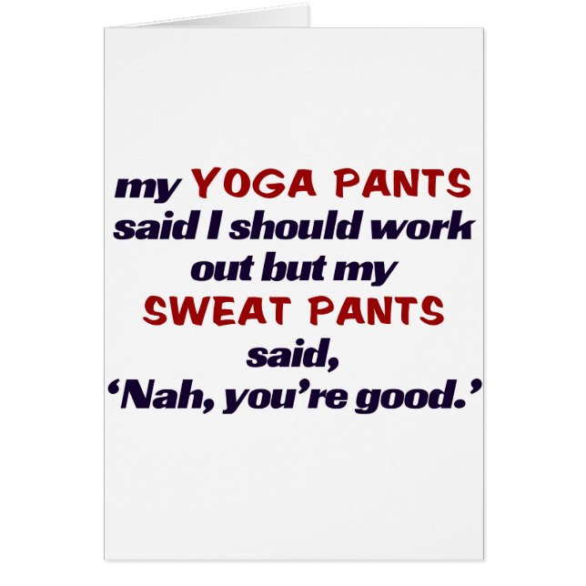 Sweat pant beat Yoga pants.t (Voorkant)