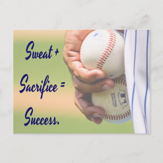 Sweat plus offe staat gelijk aan Succesbasis Briefkaart (Voorkant)