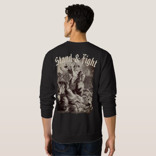 Sweat shirt Charles Martel Stand & Fight (Achterkant volledig)