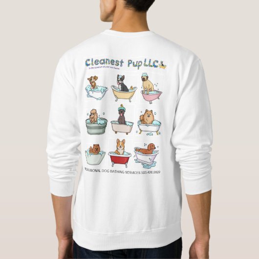 Sweat Shirt Cleanest Pup LLC (Achterkant)