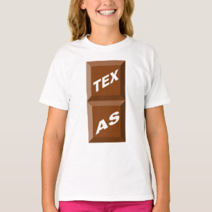 SWEAT-SHIRT HANES BLANC TEXAS CHOCOLAT T-SHIRT