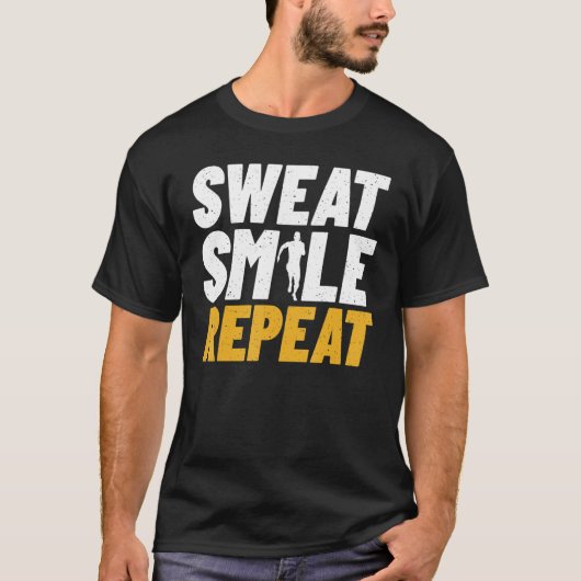 Sweat Smile Repeat Marathon Runner T-shirt (Voorkant)