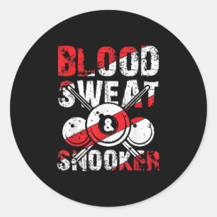 Sweat Snooker - Pool Billiard Player 8 Ball Gezegd Ronde Sticker