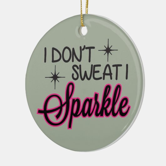 Sweat Sparkle Keramisch Ornament (Links)