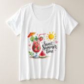 Sweat Summertime  Grote Maat T-shirt (Design voorkant)