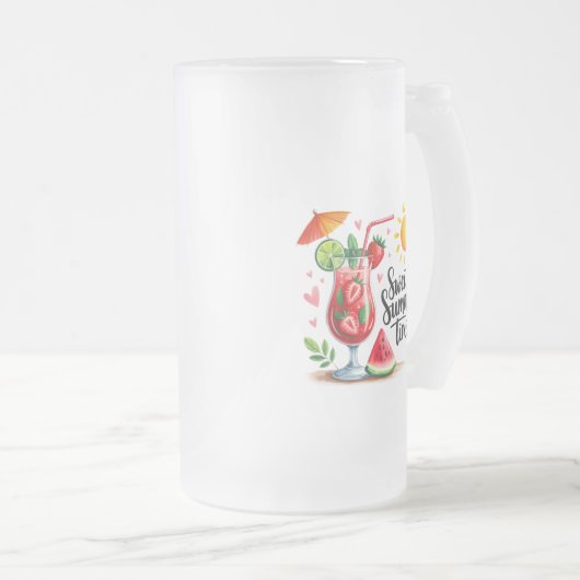 Sweat Summertime Matglas Bierpul (Voorkant rechts)