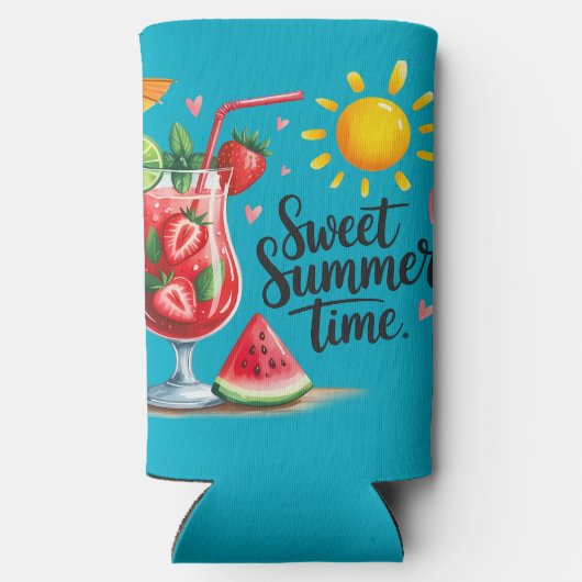 Sweat Summertime  Seltzer Blikjeskoeler (Achterkant)