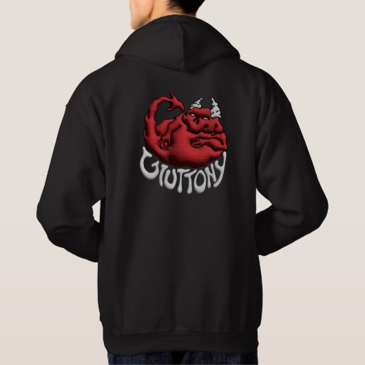 Sweat Your Sin Gluttony Devil Hoodie (Achterkant)
