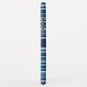 Sweater Blauw Wit Streep Kerstmis Gepersonaliseerd Case-Mate iPhone Case (Achterkant/rechts)