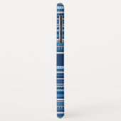 Sweater Blauw Wit Streep Kerstmis Gepersonaliseerd Case-Mate iPhone Case (Achterkant/links)