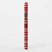 Sweater Rood Wit Streep Kerstmis Gepersonaliseerd Case-Mate iPhone Case (Achterkant/rechts)