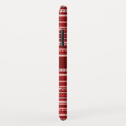 Sweater Rood Wit Streep Kerstmis Gepersonaliseerd Case-Mate iPhone Case (Achterkant/rechts)