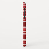Sweater Rood Wit Streep Kerstmis Gepersonaliseerd Case-Mate iPhone Case (Achterkant/links)