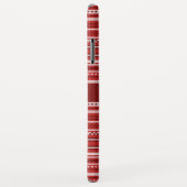 Sweater Rood Wit Streep Kerstmis Gepersonaliseerd Case-Mate iPhone Case (Achterkant/rechts)