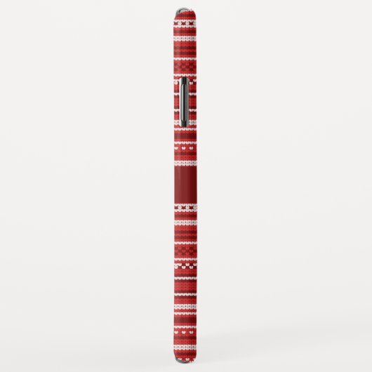 Sweater Rood Wit Streep Kerstmis Gepersonaliseerd Case-Mate iPhone Case (Achterkant/rechts)