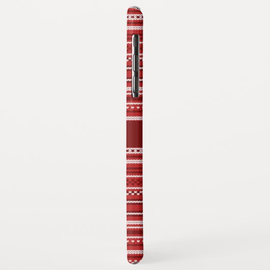 Sweater Rood Wit Streep Kerstmis Gepersonaliseerd Case-Mate iPhone Case (Achterkant/links)