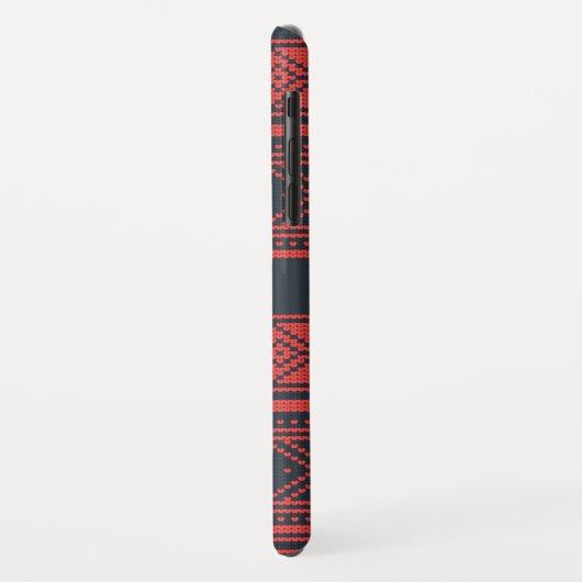 Sweater Rood Zwart Patroon Kerstmis Gepersonalisee Case-Mate iPhone Case (Achterkant/links)