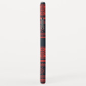 Sweater Rood Zwart Patroon Kerstmis Gepersonalisee Case-Mate iPhone Case (Achterkant/rechts)