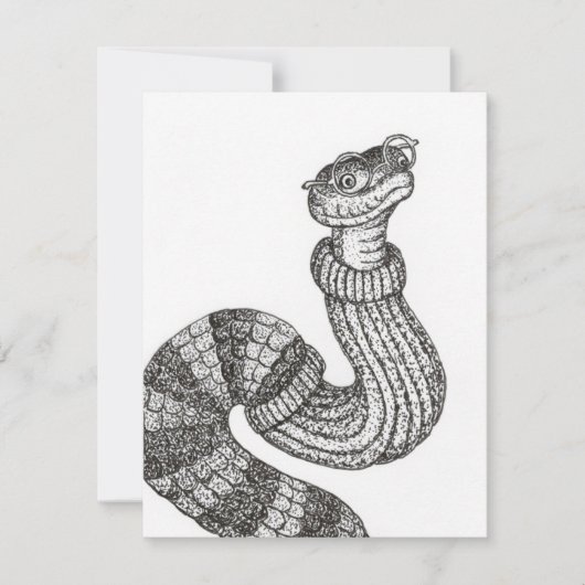 Sweater Snake Flat Note Kaart Notitiekaartje (Voorkant)