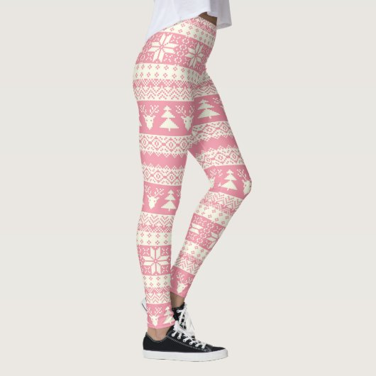 Sweater van Kerstmis van het baby de Roze Leggings (Rechts)