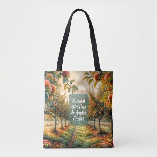 Sweater Weather & Apples Forever | Tote Bag (Voorkant)