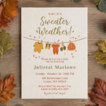 Sweater Weather Cozy Boho Herfst Baby Shower 