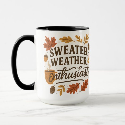 Sweater Weather Enthusiast | Halloween Gifts Mok (Links)