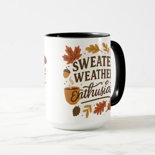 Sweater Weather Enthusiast | Halloween Gifts Mok (Voorkant rechts)