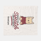 Sweater Weather French Bulldog Fleece Deken (Voorkant (Horizontaal))