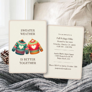 Sweater Weather Groene Rode Harten Aangepast Kaart