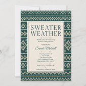 Sweater Weather Herfst Baby Shower Kaart (Voorkant)