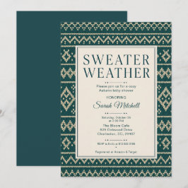 Sweater Weather Herfst Baby Shower Kaart