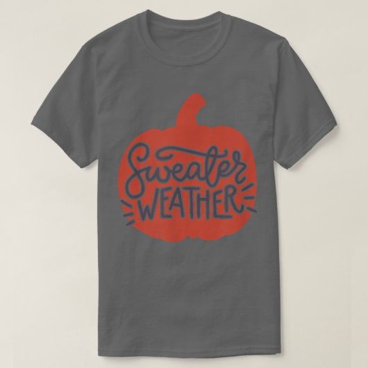 Sweater Weather Herfst herfstpompoenscript, duizel T-shirt (Design voorkant)