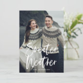 Sweater Weather Holiday-fotokaart Feestdagenkaart (Staand voorkant)