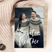 Sweater Weather Holiday-fotokaart Feestdagenkaart