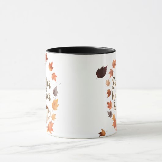 Sweater Weather & Hot Coffee Mug | Cozy Fall Gift Mok (Midden)