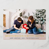 Sweater Weather is Better Together Kerst Foto Folie Feestdagenkaart (Voorkant)