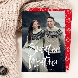 Sweater Weather Kerst Fotokaart Feestdagenkaart