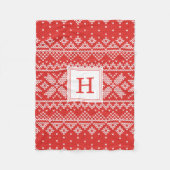 Sweater Weather | Monogram vakantie Fleece Deken (Voorkant)