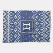 Sweater Weather | Monogram vakantie Theedoek (Horizontaal)