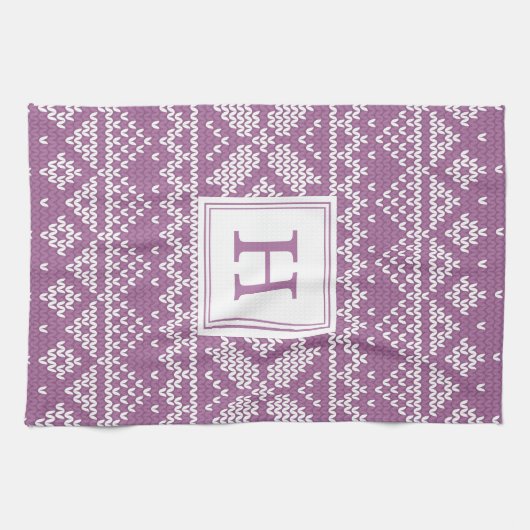 Sweater Weather | Monogram vakantie Theedoek (Horizontaal)