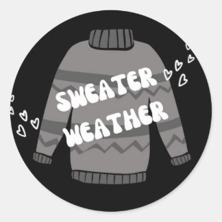 Sweater Weather Ronde Sticker