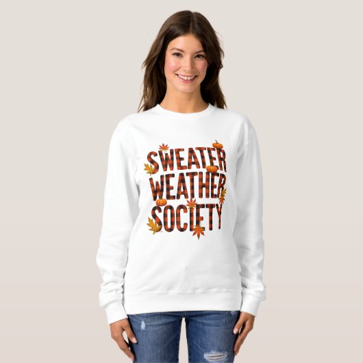 Sweater Weather Society Geruite Letter Vulling (Voorkant volledig)