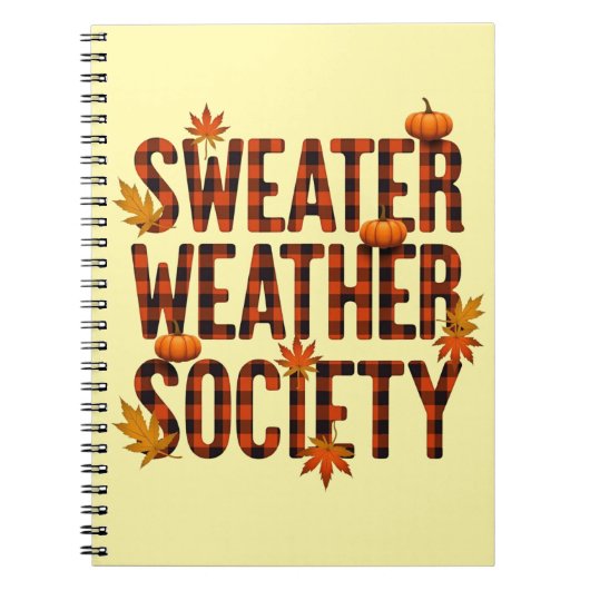 Sweater Weather Society heeft een briefvulling gep Notitieboek (Voorkant)