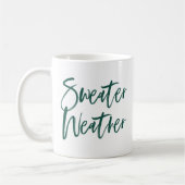 Sweater Weer Groen Script Vakantie Koffiemok (Links)