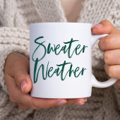 Sweater Weer Groen Script Vakantie Koffiemok